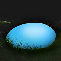 Los mejores  - Albrillo RGB Luz Solar de Jardín - Iluminación Exterior LED de Piedra de 40cm- Lámpara Esfera con 8 Colores Ajustables…